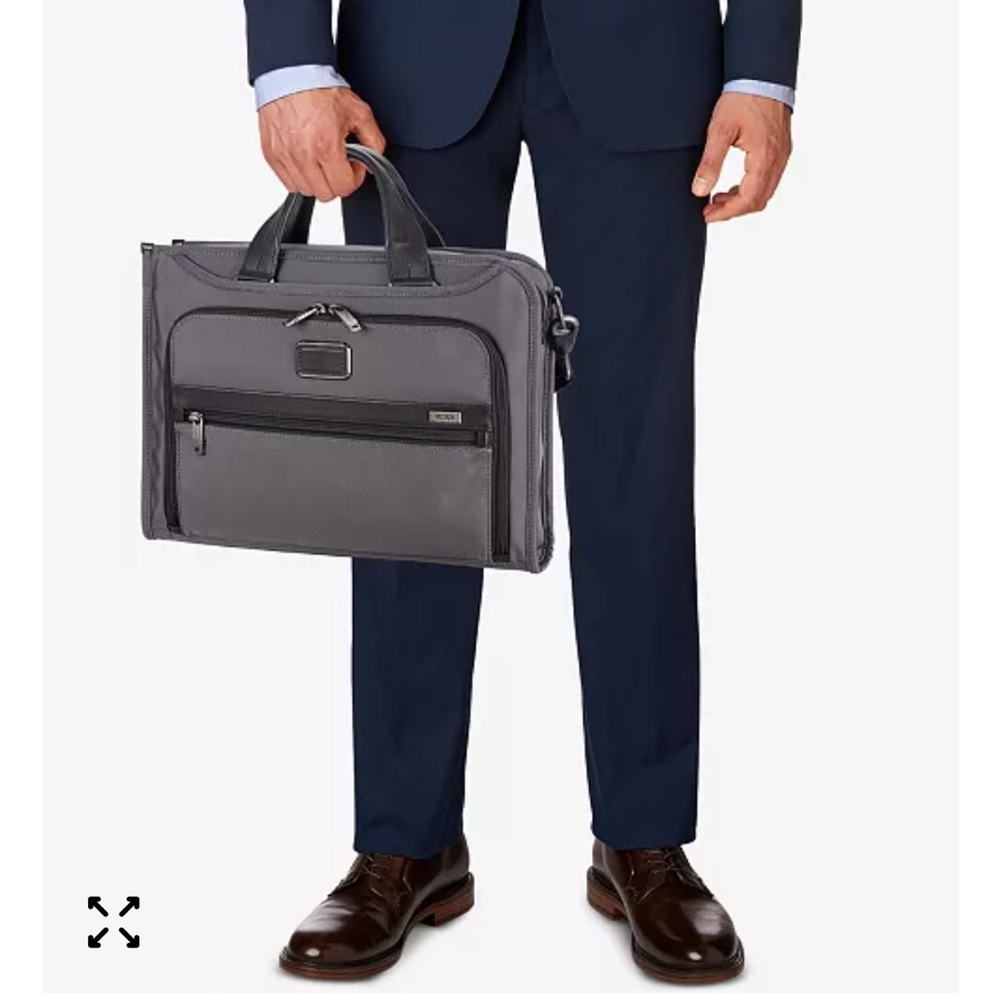 Tumi Black and Grey Briefcase Laptop Bag - Like New